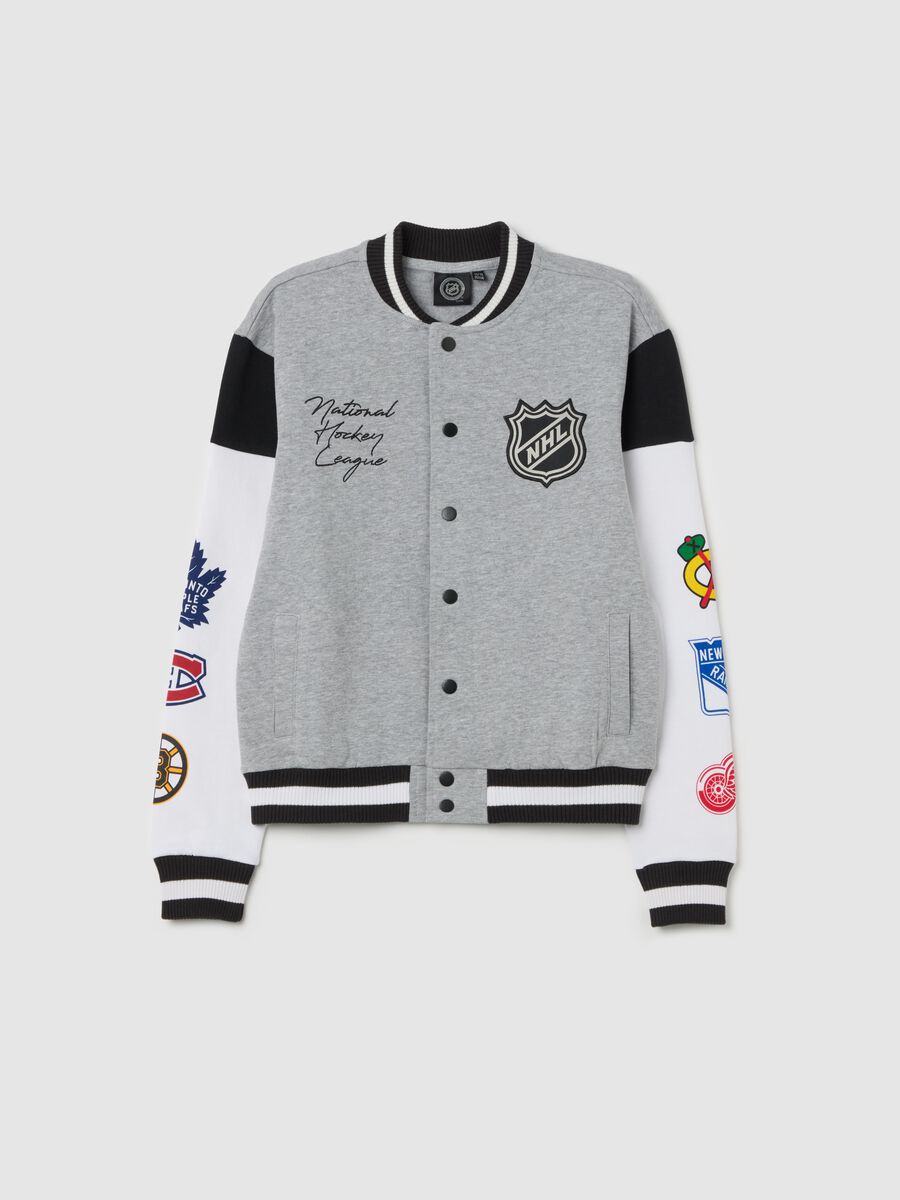 Varsity bomber jacket with National Hockey League embroidery and print_3