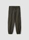 Jogger cargo verdi in cotone elasticizzato_0