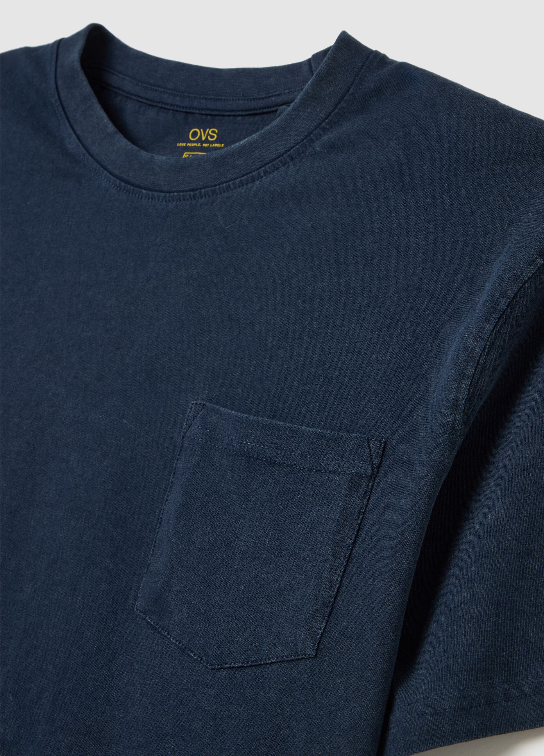 Men's blue pure cotton regular fit suit with pocket