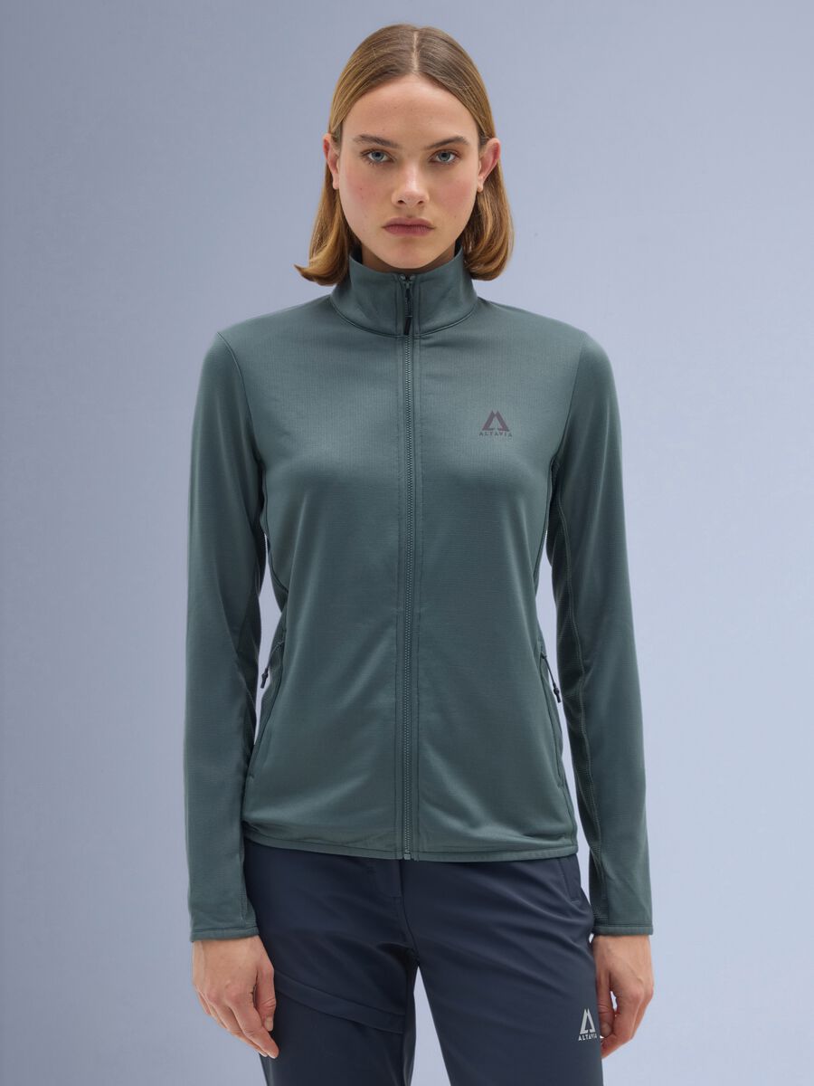 ALTAVIA WITH DEBORAH COMPAGNONI Full Zip Waffle Fleece_0