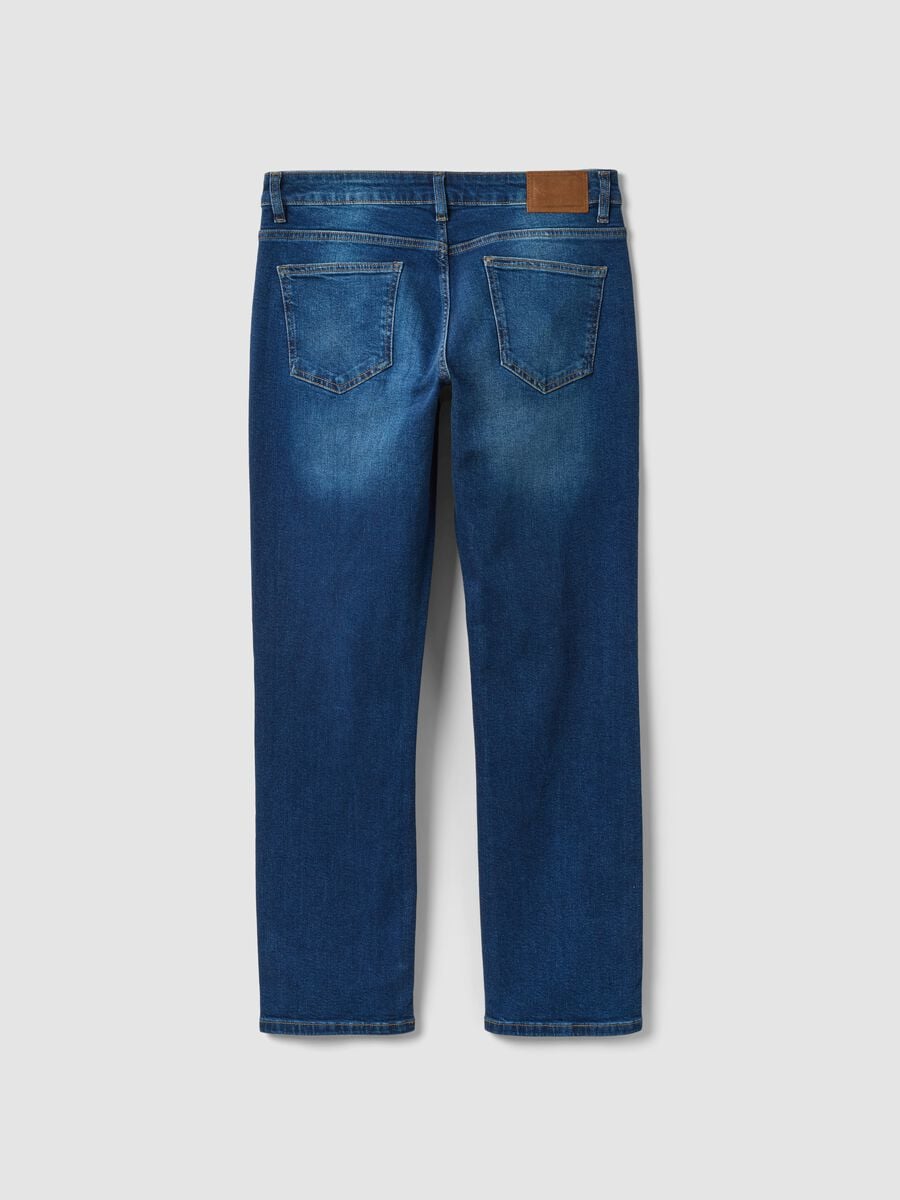 Blue comfort-fit stretch cotton jeans_6