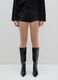 Shorts in velour nero regular fit con paillettes_1
