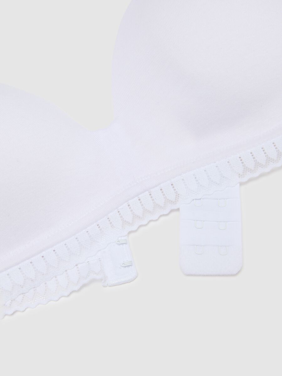 White triangle bra in stretchy cotton with padding_5
