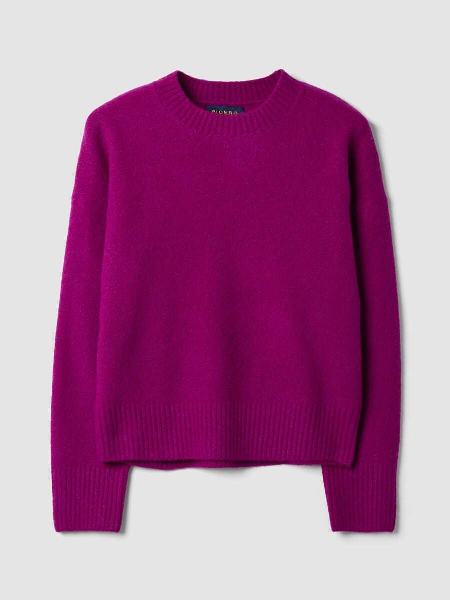 Pink stretch wool crew-neck jumper_4