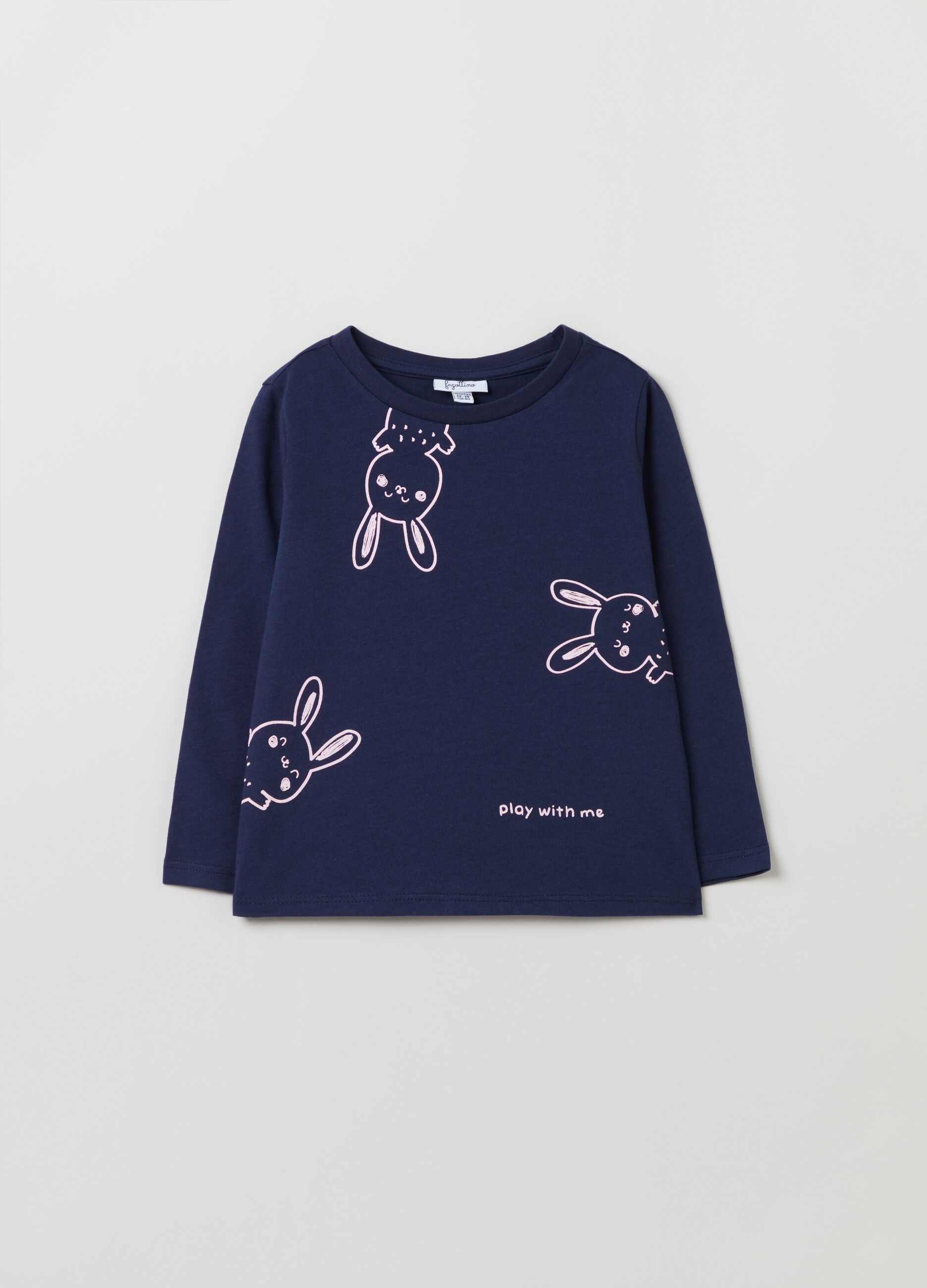 T-shirt a maniche lunghe con stampa_0