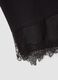 T-shirt nera in puro cotone con inserto in pizzo relaxed fit_5