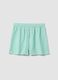 Green organic cotton regular-fit short pyjama shorts_4