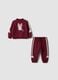 Red Minnie print jogging set in stretchy organic cotton_0