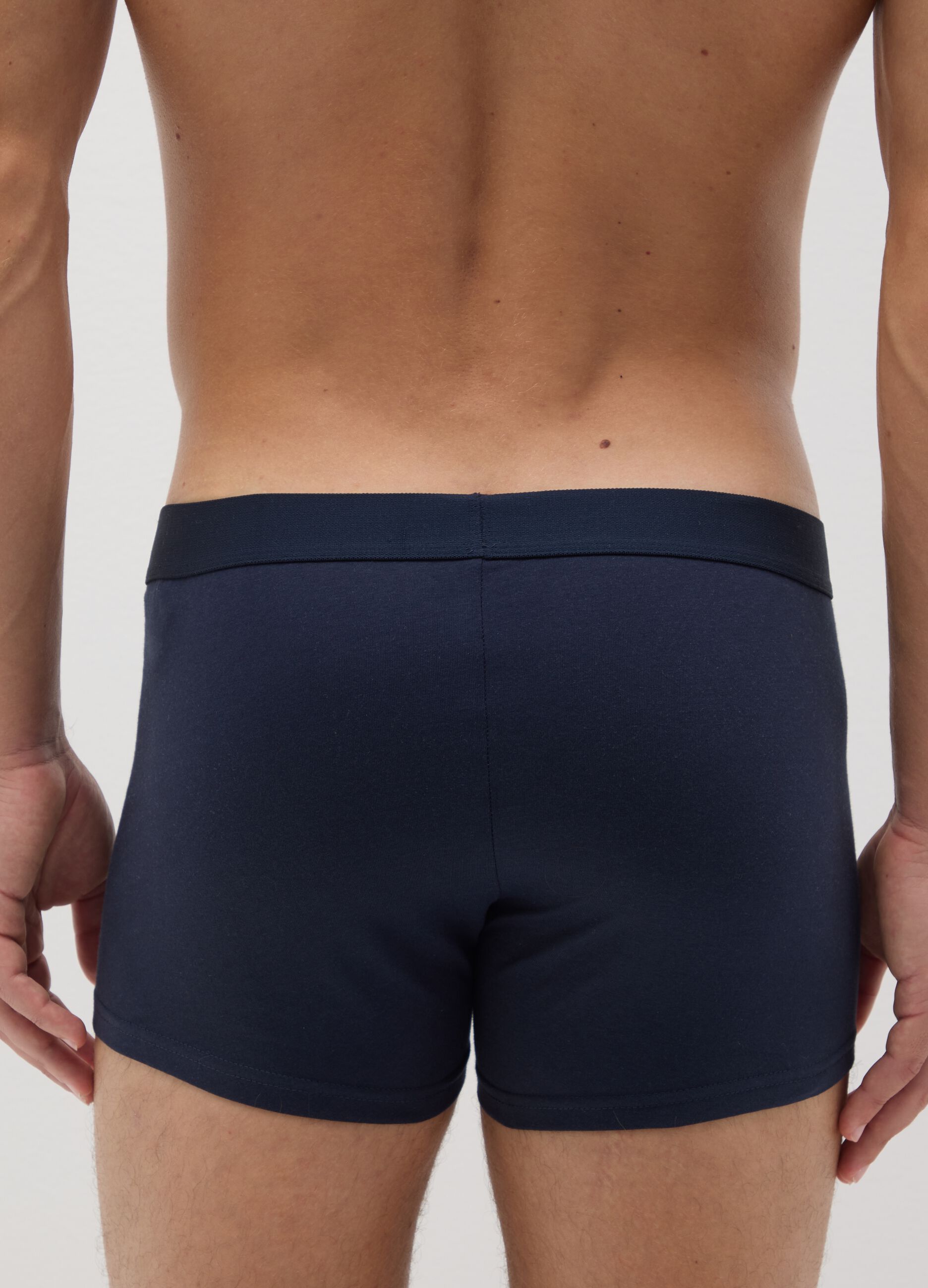 Regular fit blue pure cotton boxer set