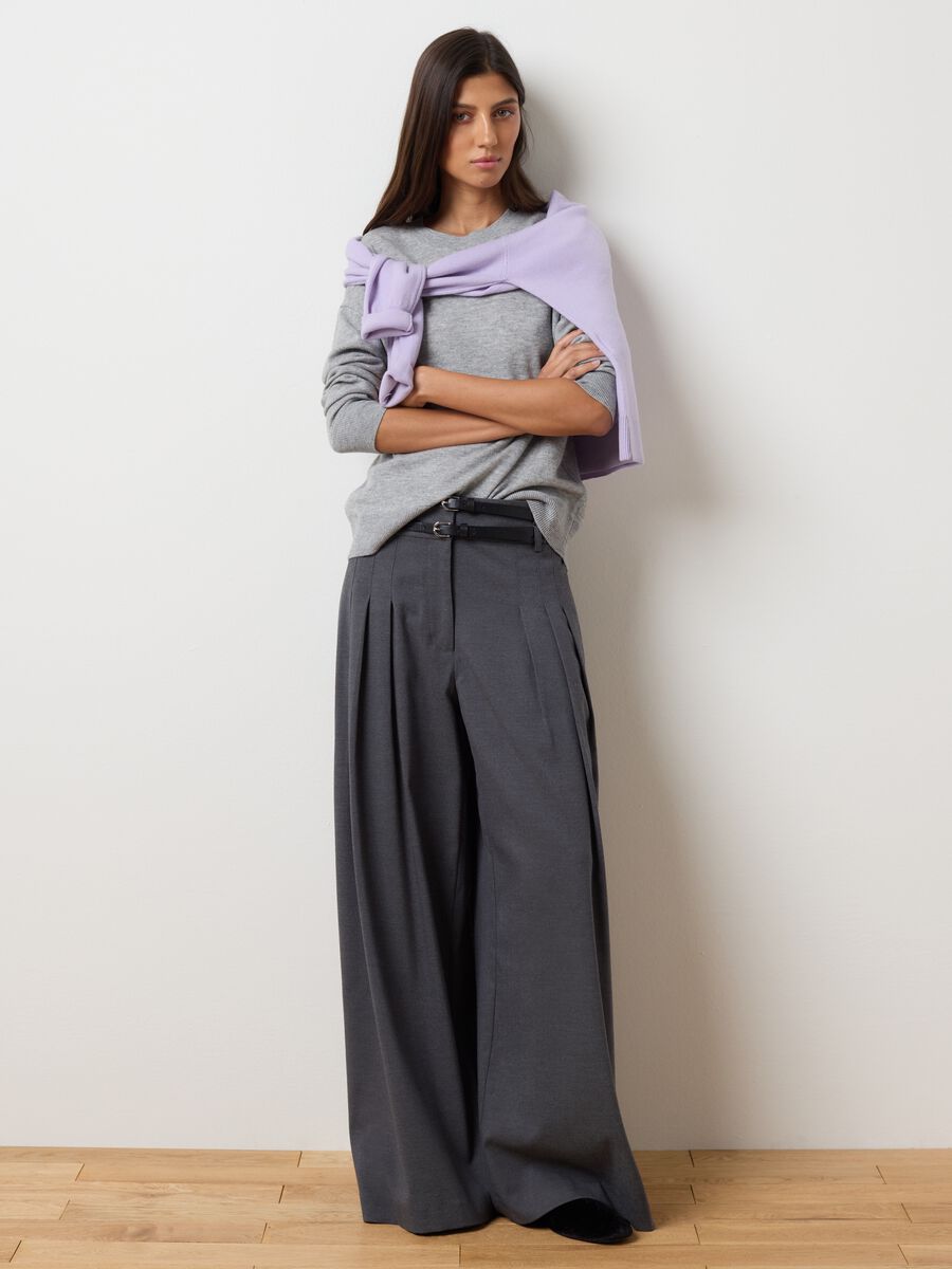 Grey pure wool sweater regular fit_2