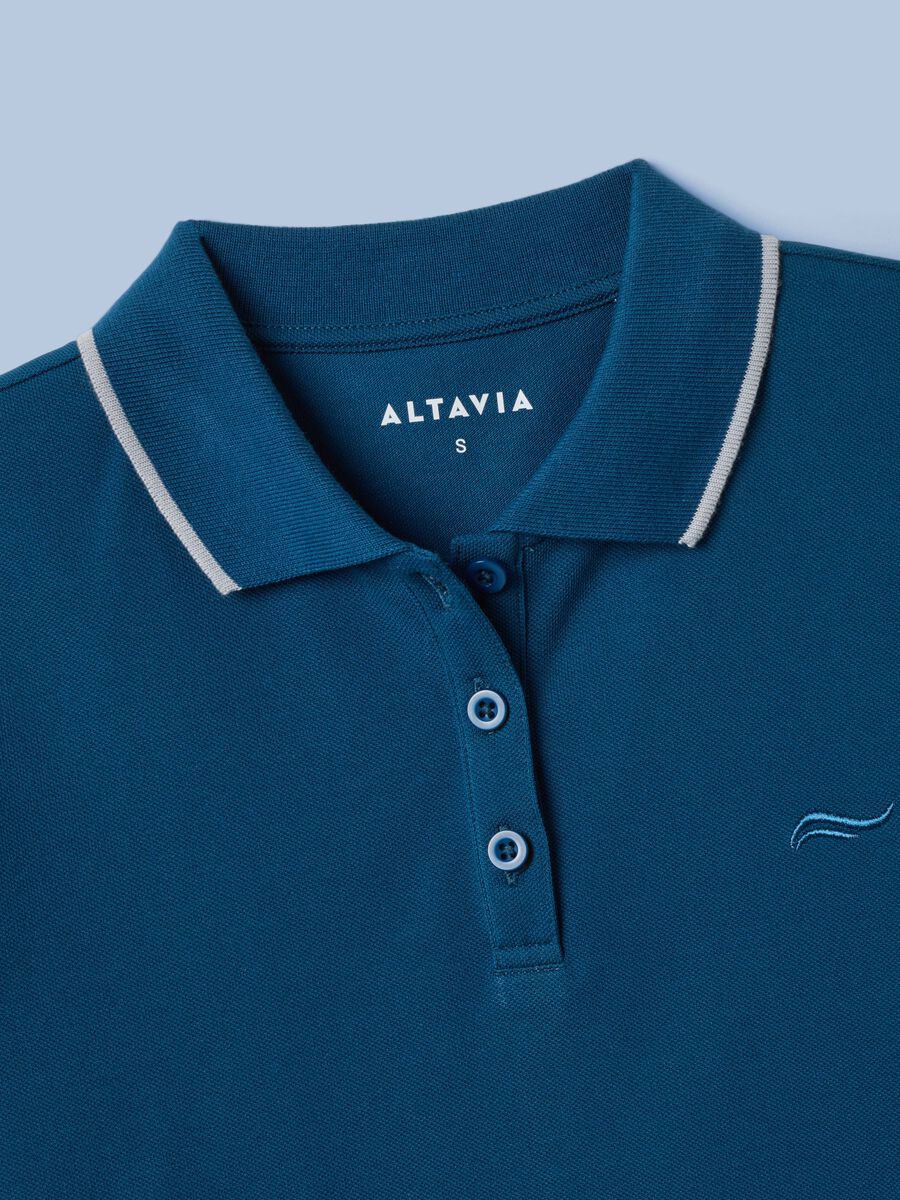 Polo ALTAVIA SAILING blu in cotone elasticizzato_5