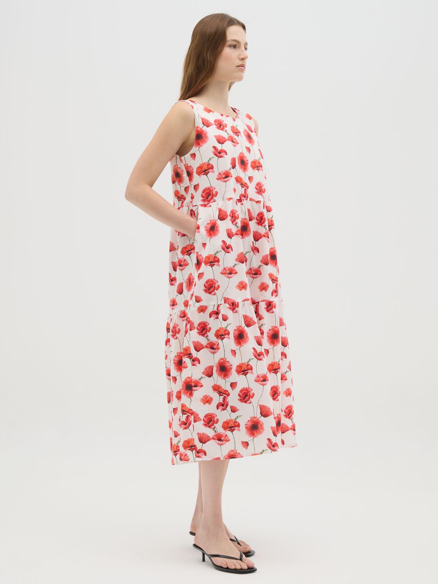 Women's Long Multicolour Cotton Dress Regular Fit_1