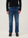 Blue Stretch Denim Slim Fit Cotton Jeans_1