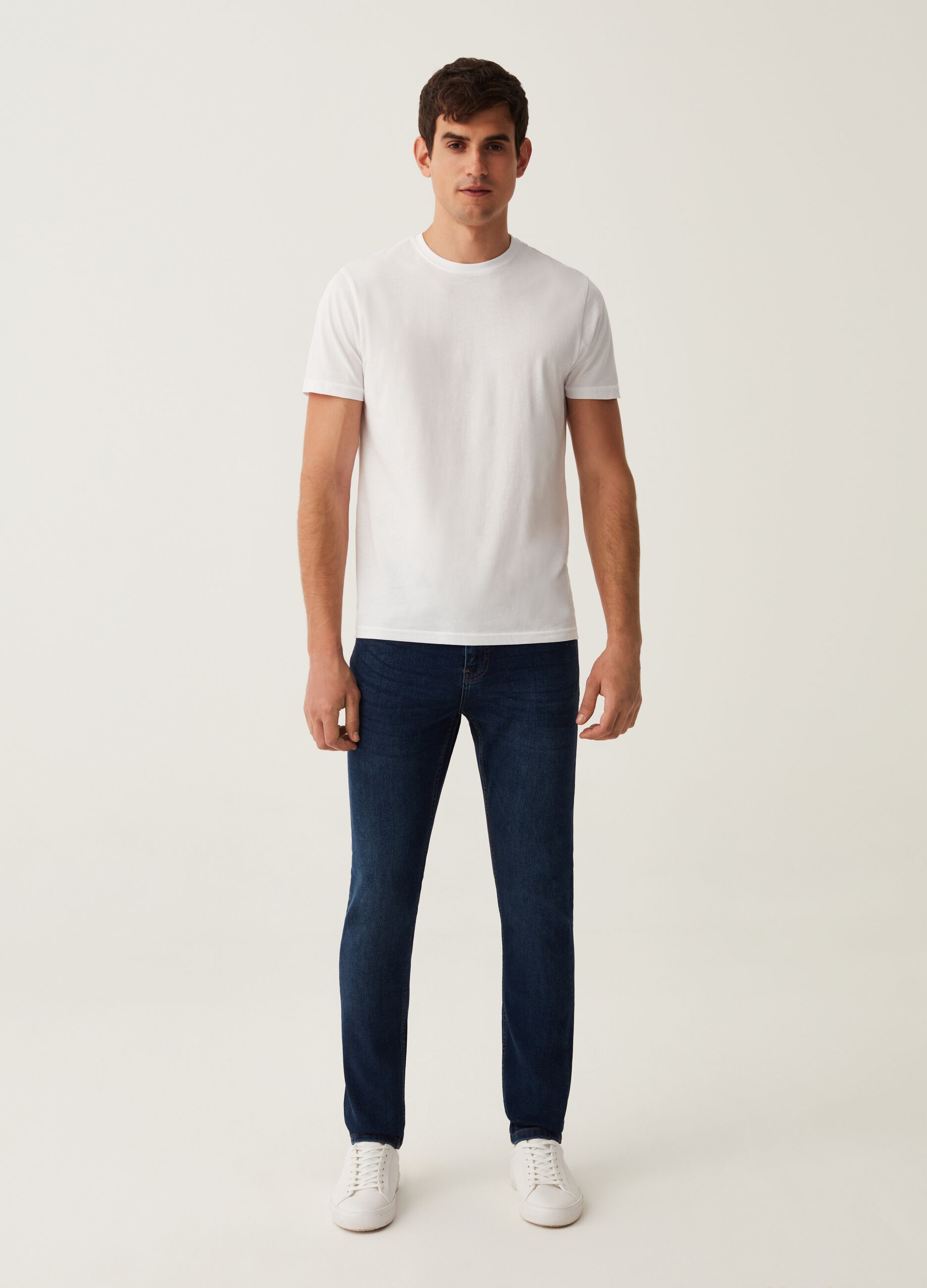 Jeans skinny fit con scoloriture_0