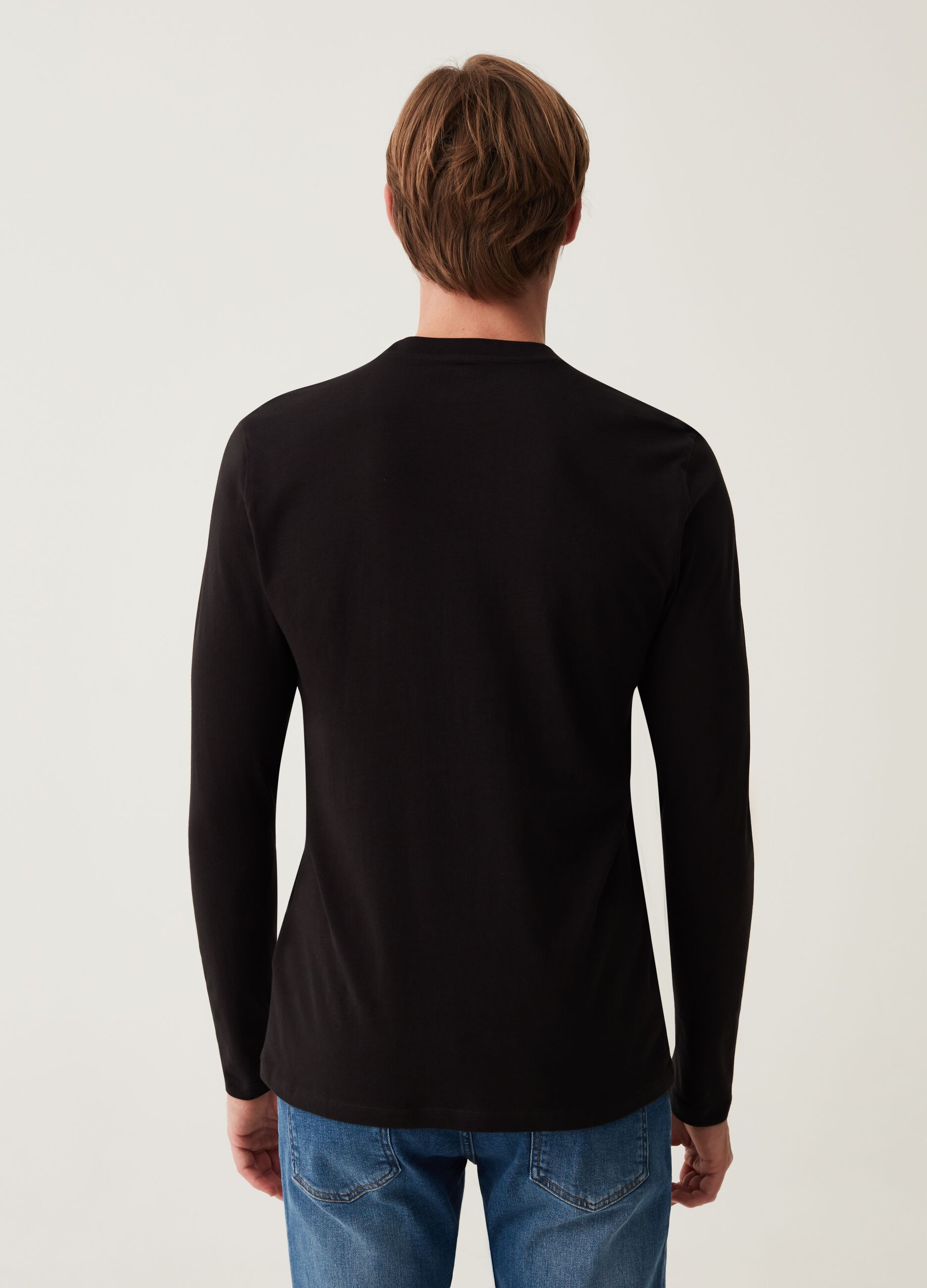 T-shirt girocollo a maniche lunghe_2