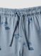 Blue pure cotton children's regular fit shorts with prints_2