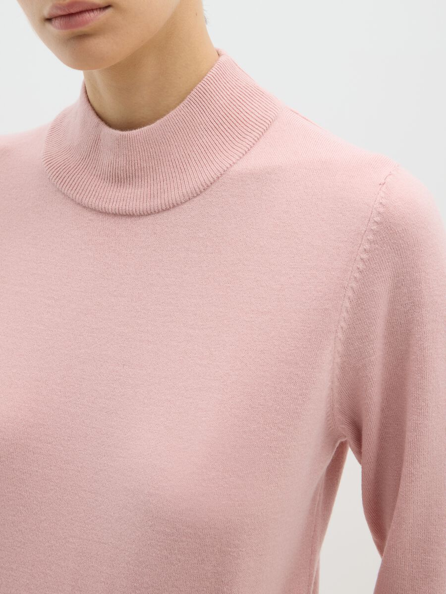 Pink regular fit sweater_3