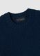 Long sleeve blue pure cotton pullover regular fit_1