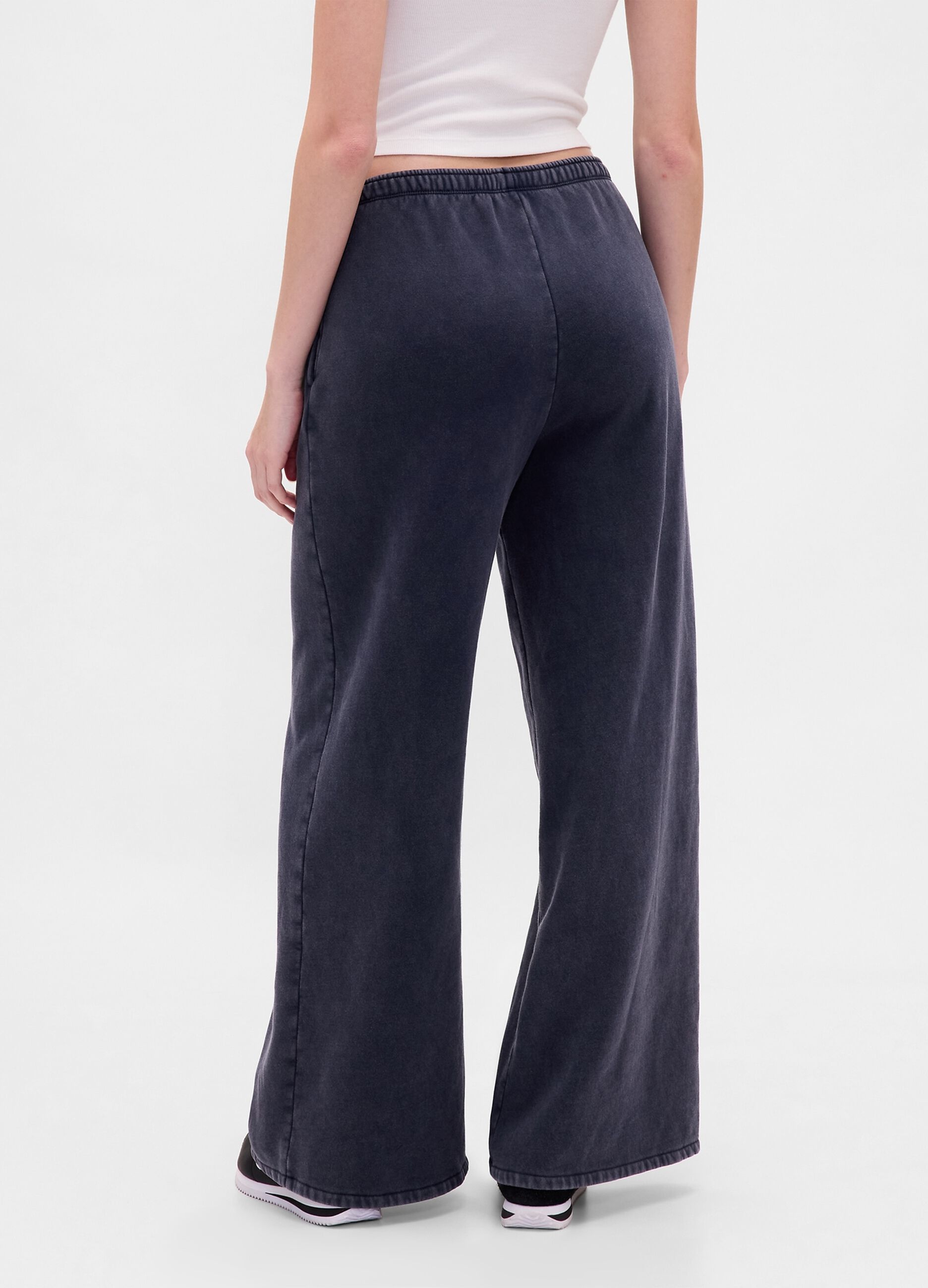 Grey Trousers in Cotton and Polyester Blend