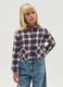 Crop shirt with check pattern_0