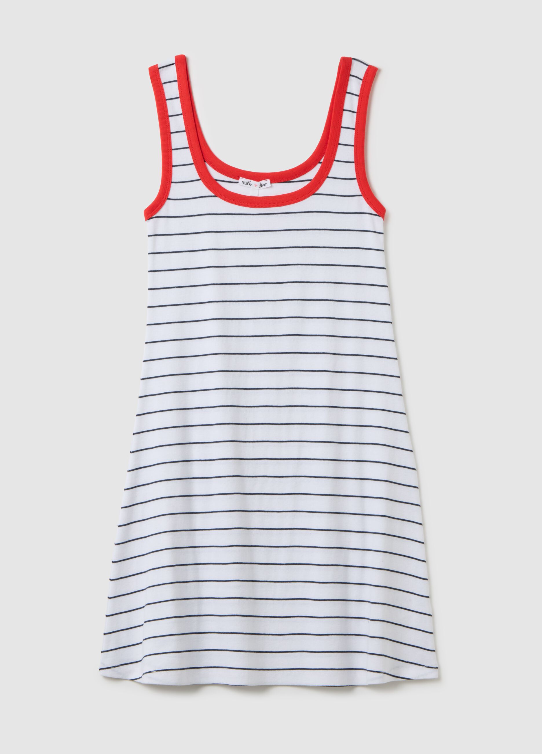 Abito corto da donna in puro cotone multicolor regular fit