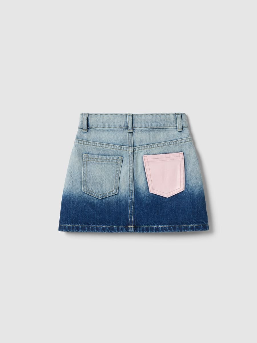 Girls' pure cotton denim skirt with regular fit_1