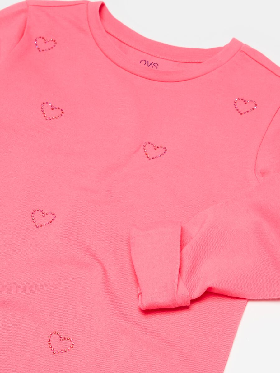 Long-sleeved T-shirt with diamantés_2