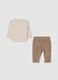 Beige Velour Set for Newborns_1