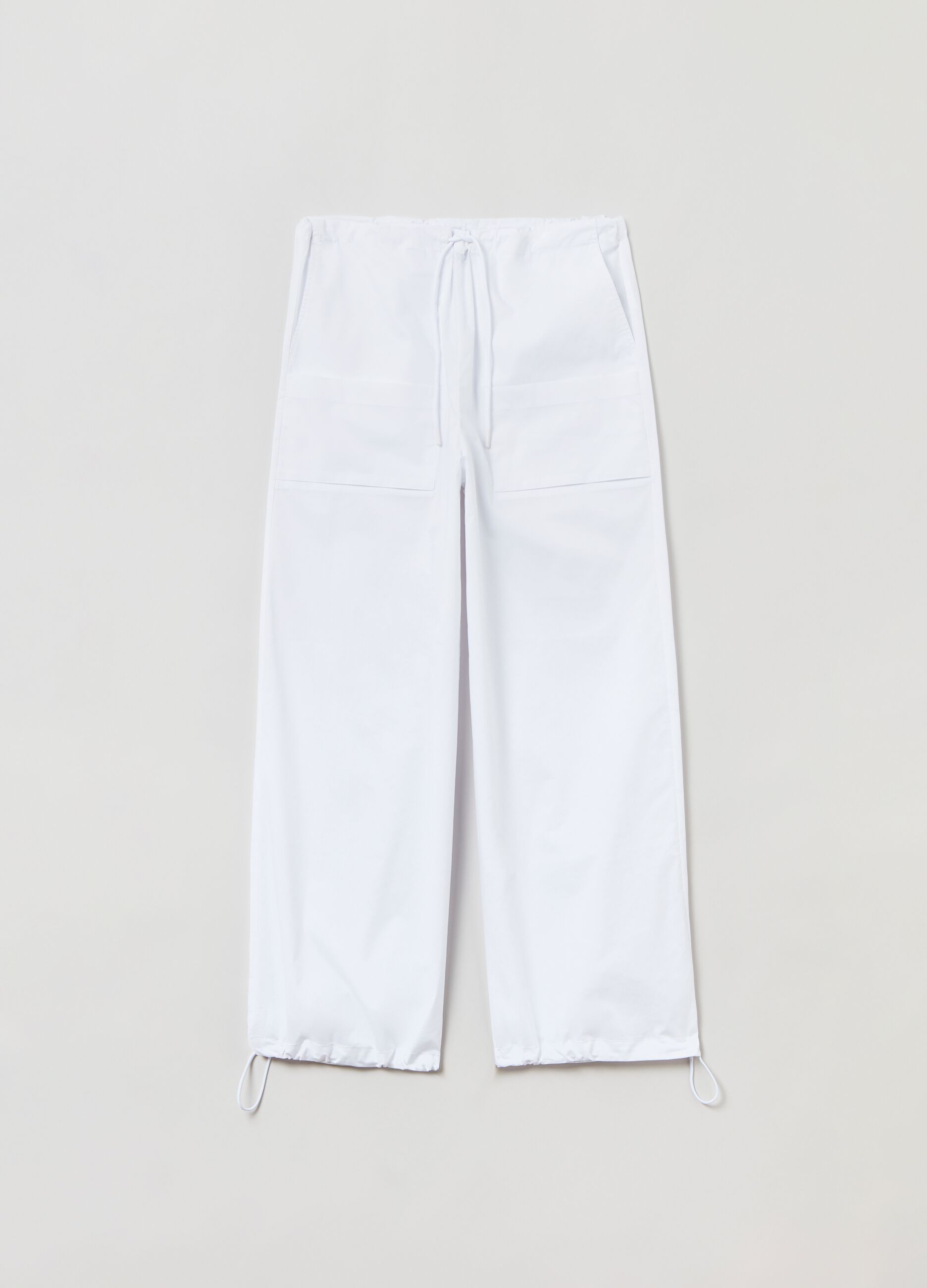 Wide Multi Pocket Pants White_5