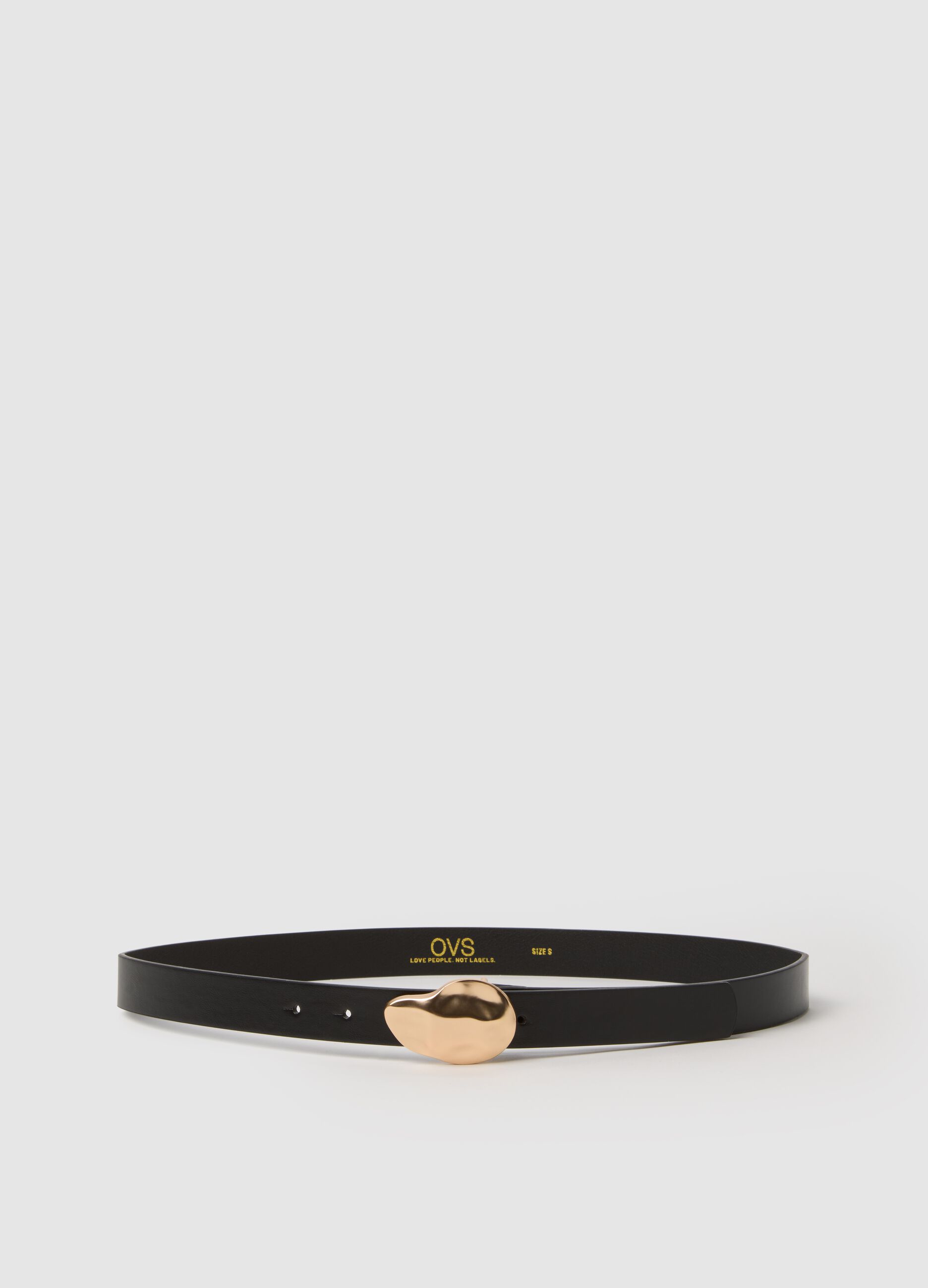 Black Belt with Gold Buckle