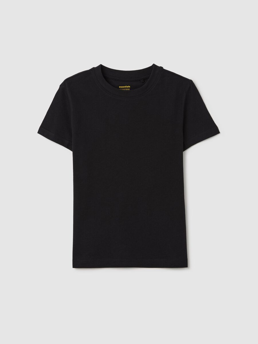 T-shirt nera Essential in cotone bio_3
