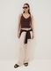Gilet marrone in crochet di puro cotone regular fit_1