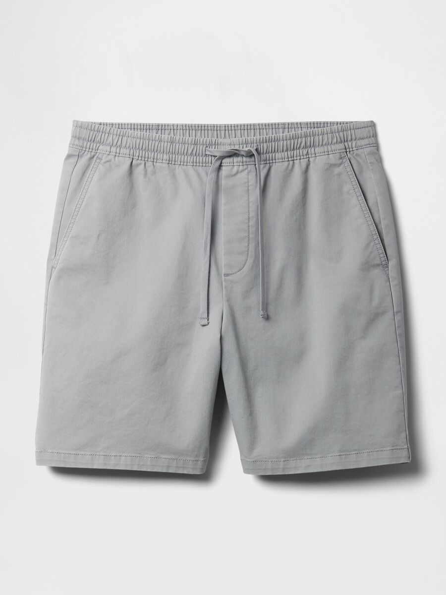 Shorts in cotone elasticizzato con coulisse_3
