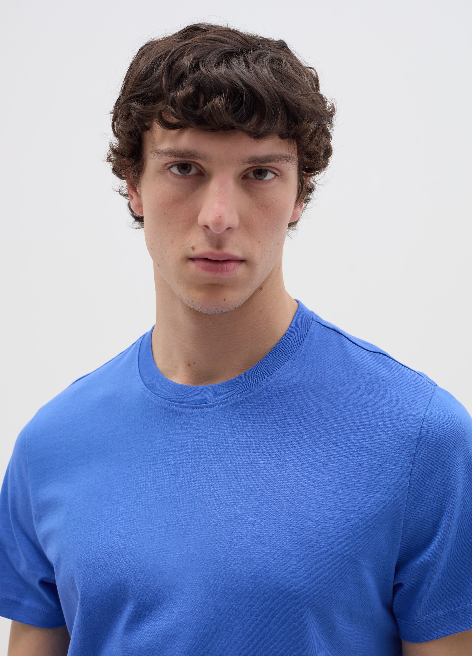 Organic cotton T-shirt with round neck
