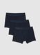 Set of three regular fit blue stretch cotton boxers_4