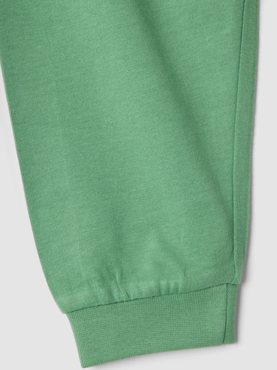 Newborn green pure cotton pyjamas with prints_2