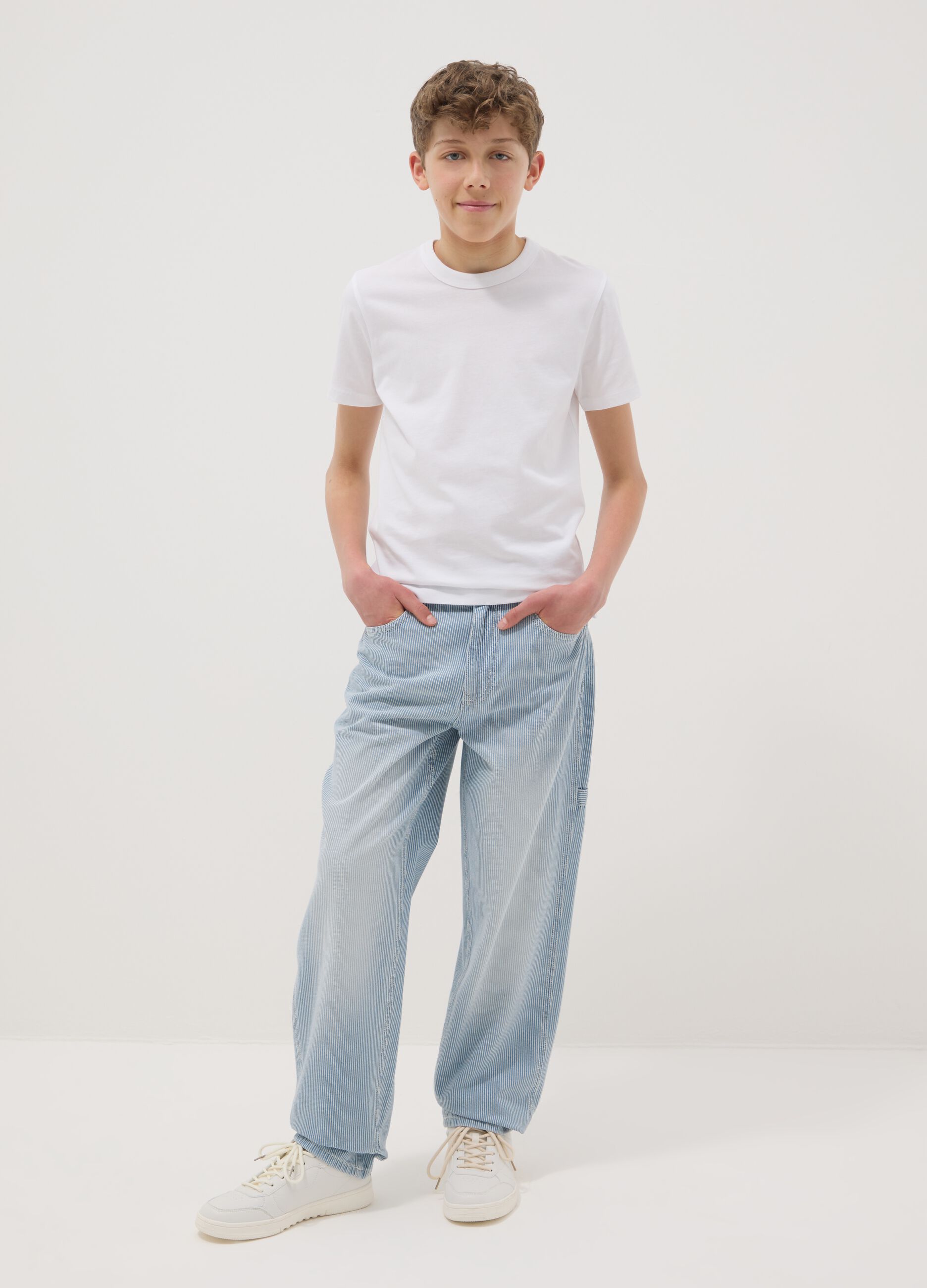 Boy's Blue Pure Cotton Relaxed Fit Jeans