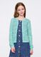 Green cardigan with openwork design_0