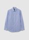 Regular blue cotton blend shirt_4
