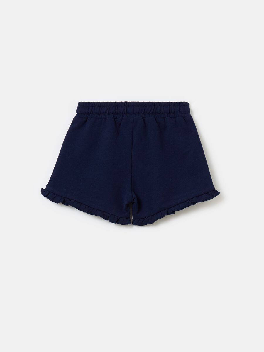 Shorts with drawstring and frills_0