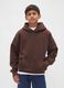 Felpa con cappuccio marrone_0