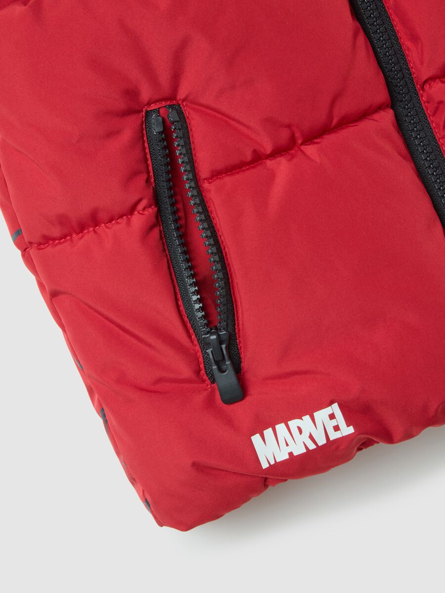Regular fit children's red gilet with Spider-Man print_3