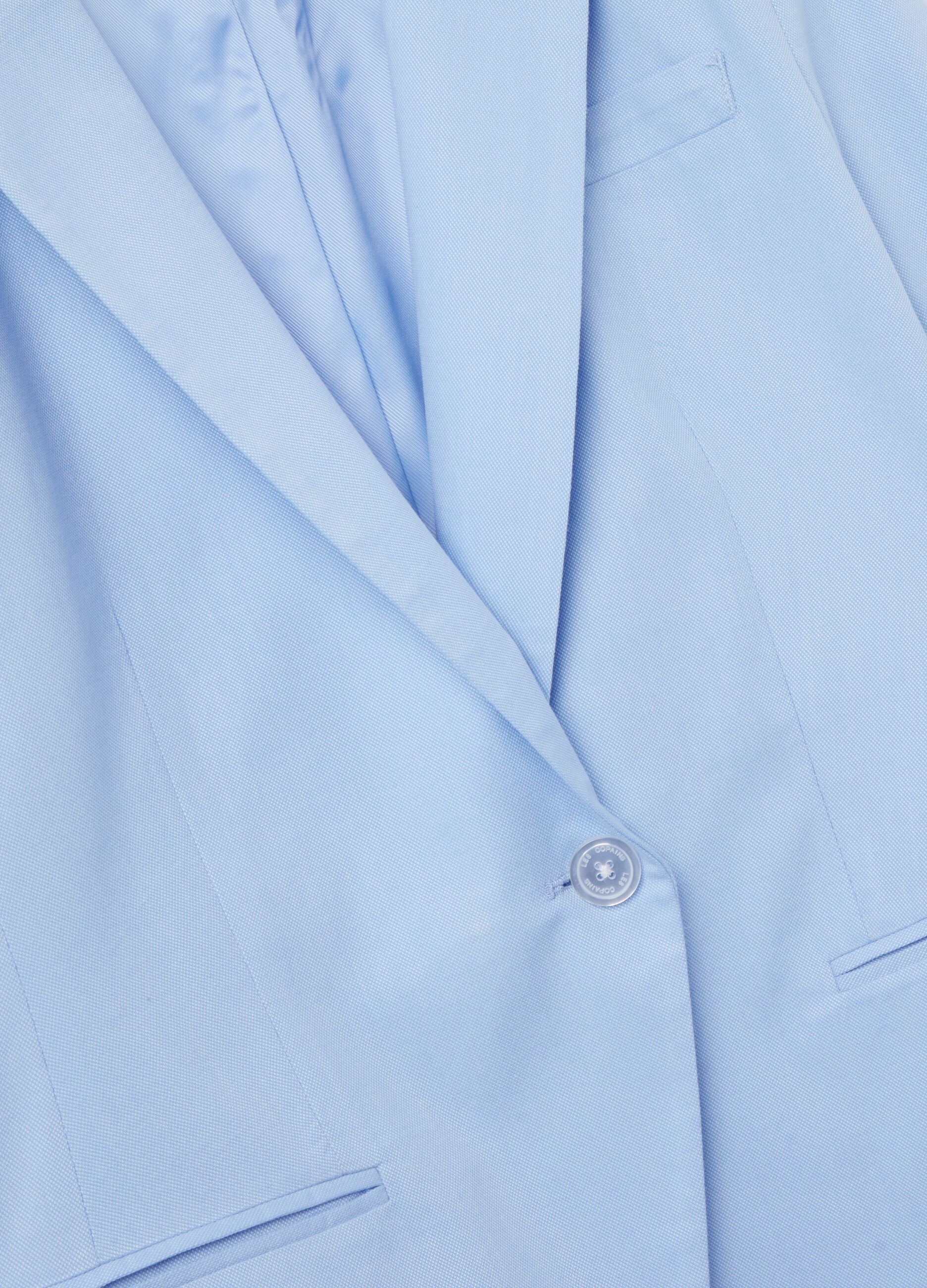 Regular-fit blazer in cotton and Lyocell