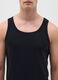 Men's Black Pure Cotton Vest_1
