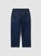 Dark blue stretch cotton straight-fit jeans for boys_1