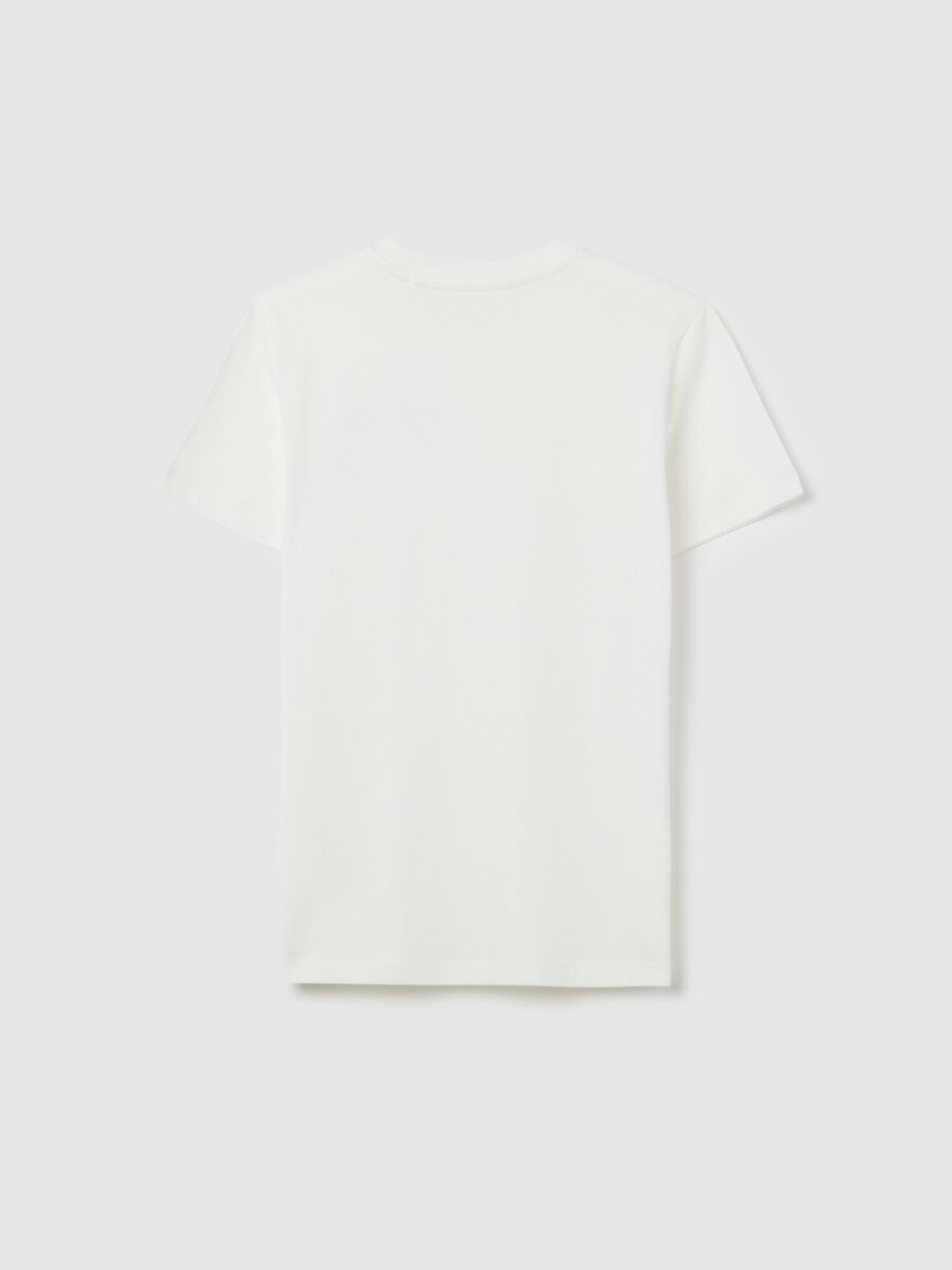 OVS Kids Pure Cotton White T-Shirt_1