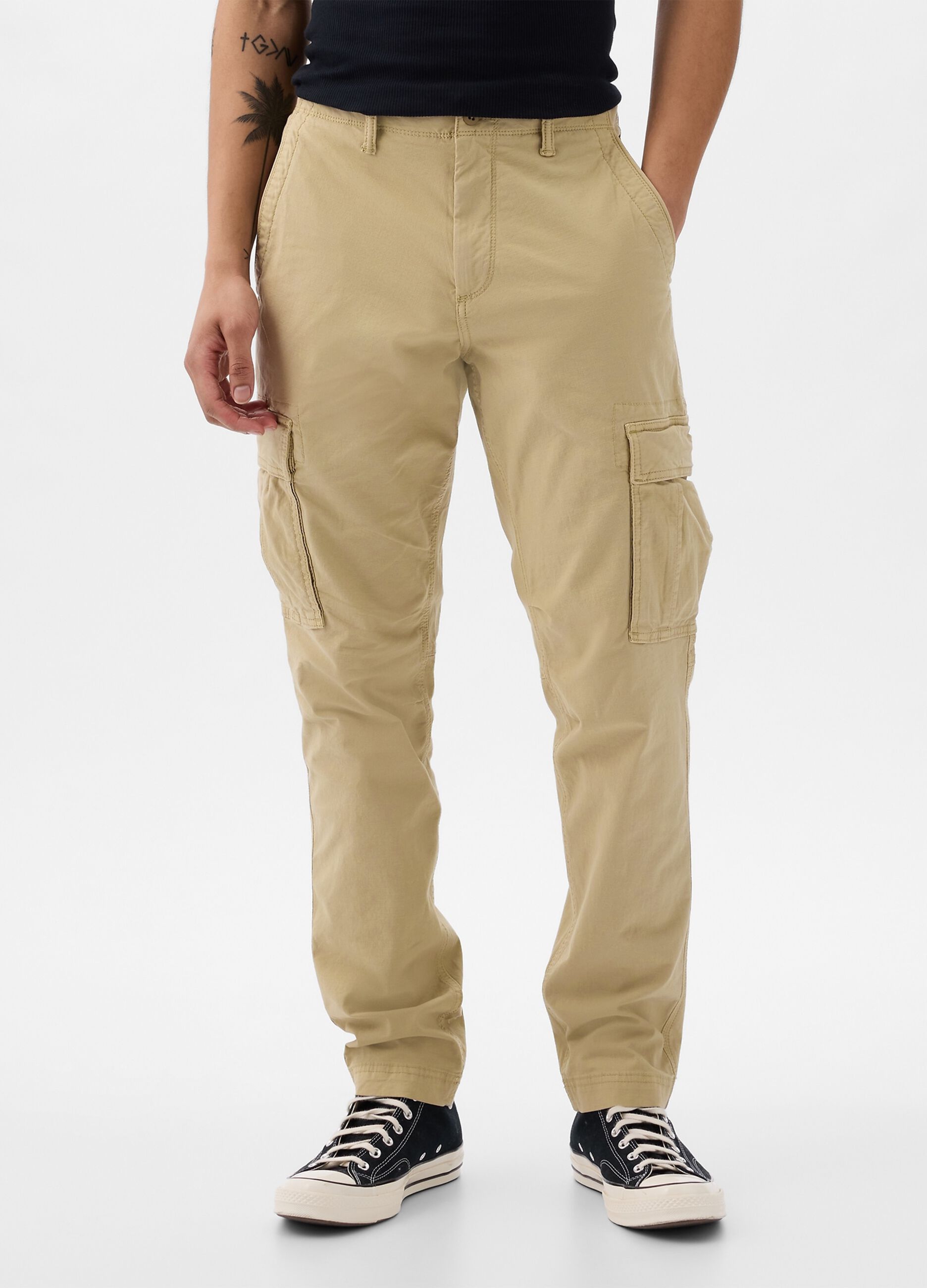 Cargo trousers in stretch cotton