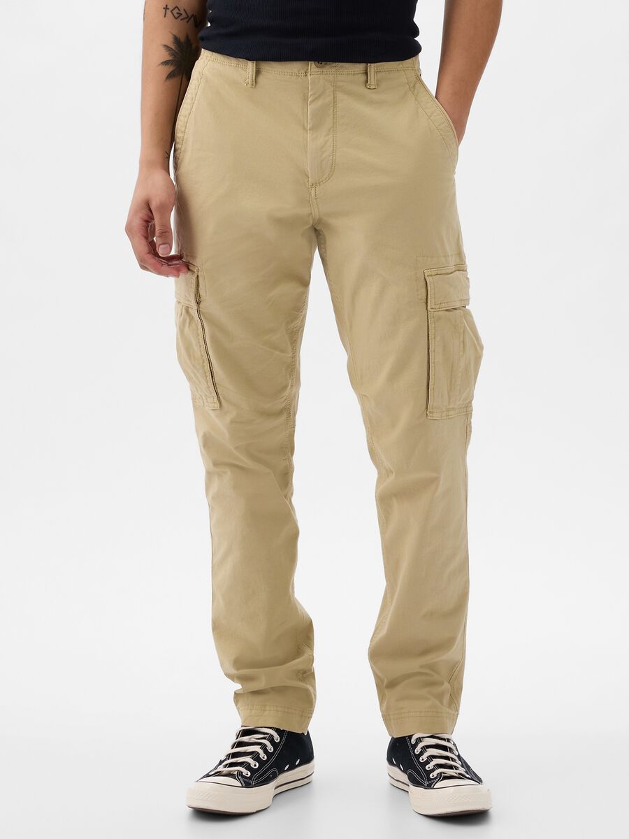 Cargo trousers in stretch cotton_1