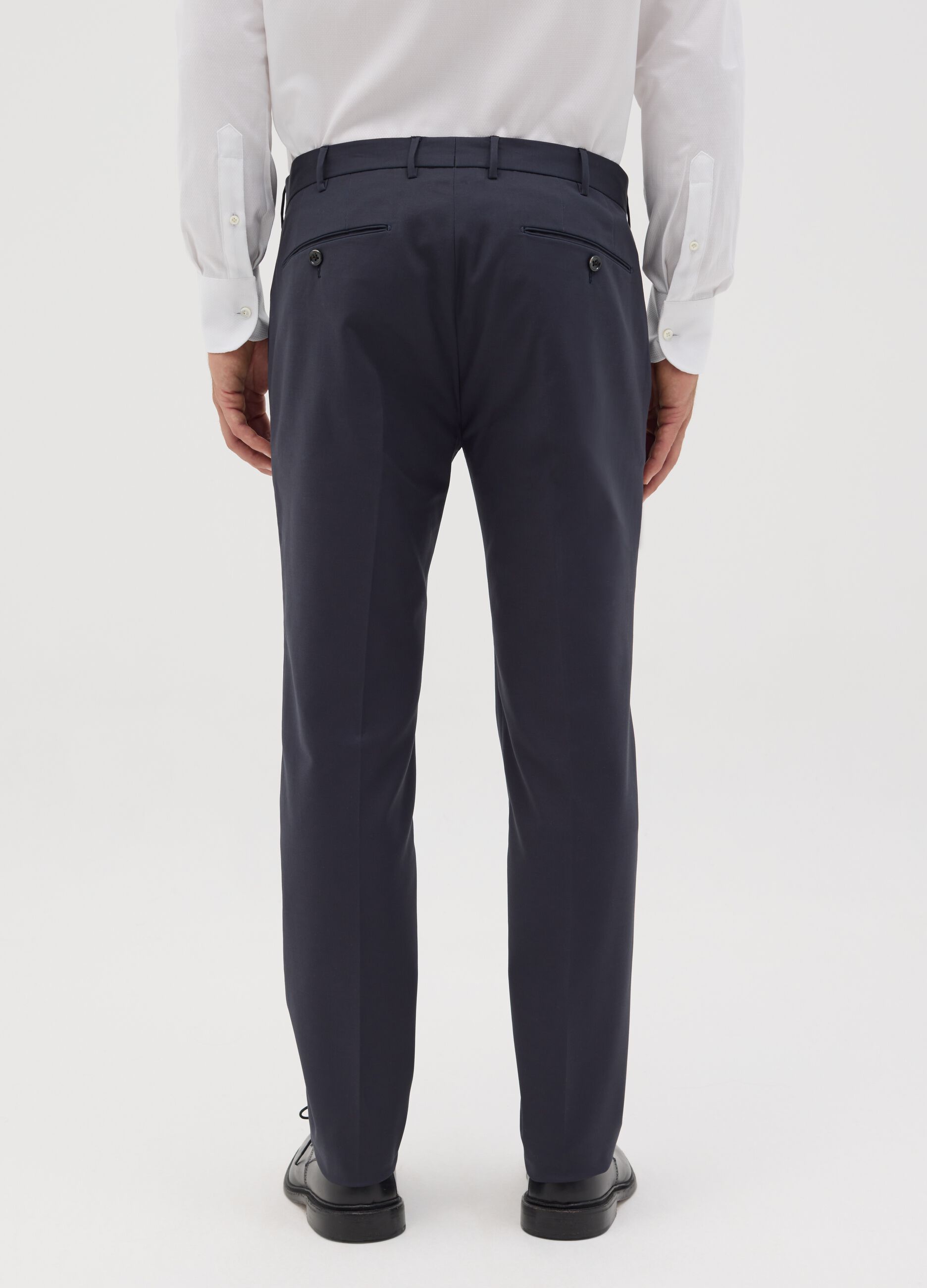 Pantaloni chino blu slim fit