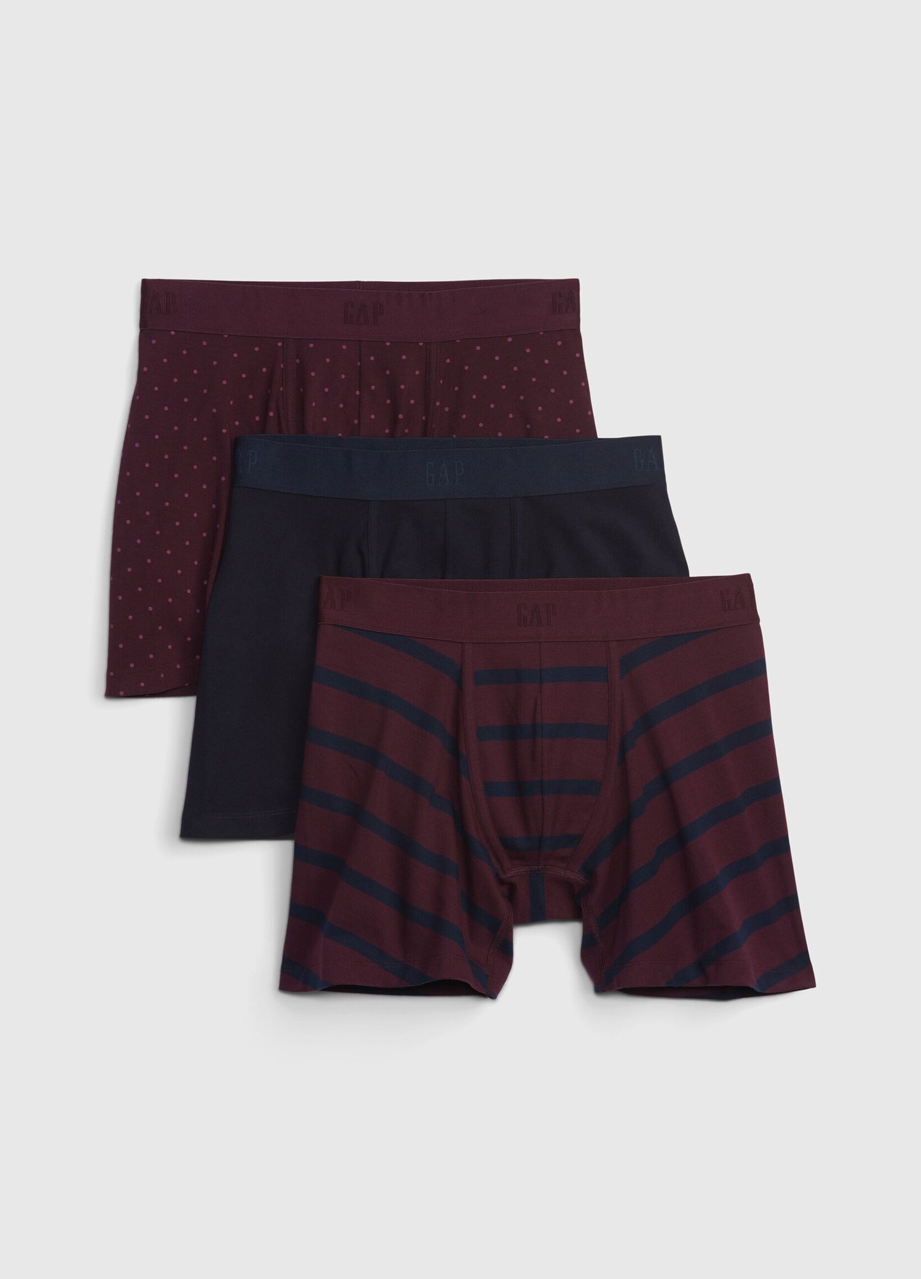 Ovs Tripack boxer in cotone stretch fantasia